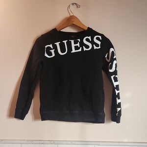 GUESS Black Crewneck Sweater for Men